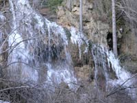 Frozen waterfall