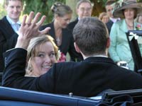James and Cathy Leaving the church