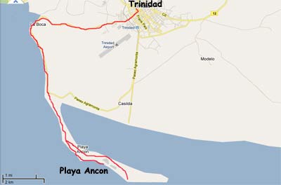 map playa ancon