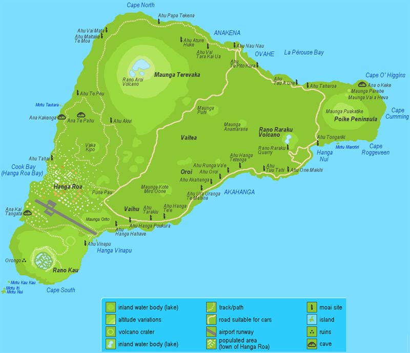 easter island map